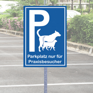 Parkplatzschild Praxisbesucher