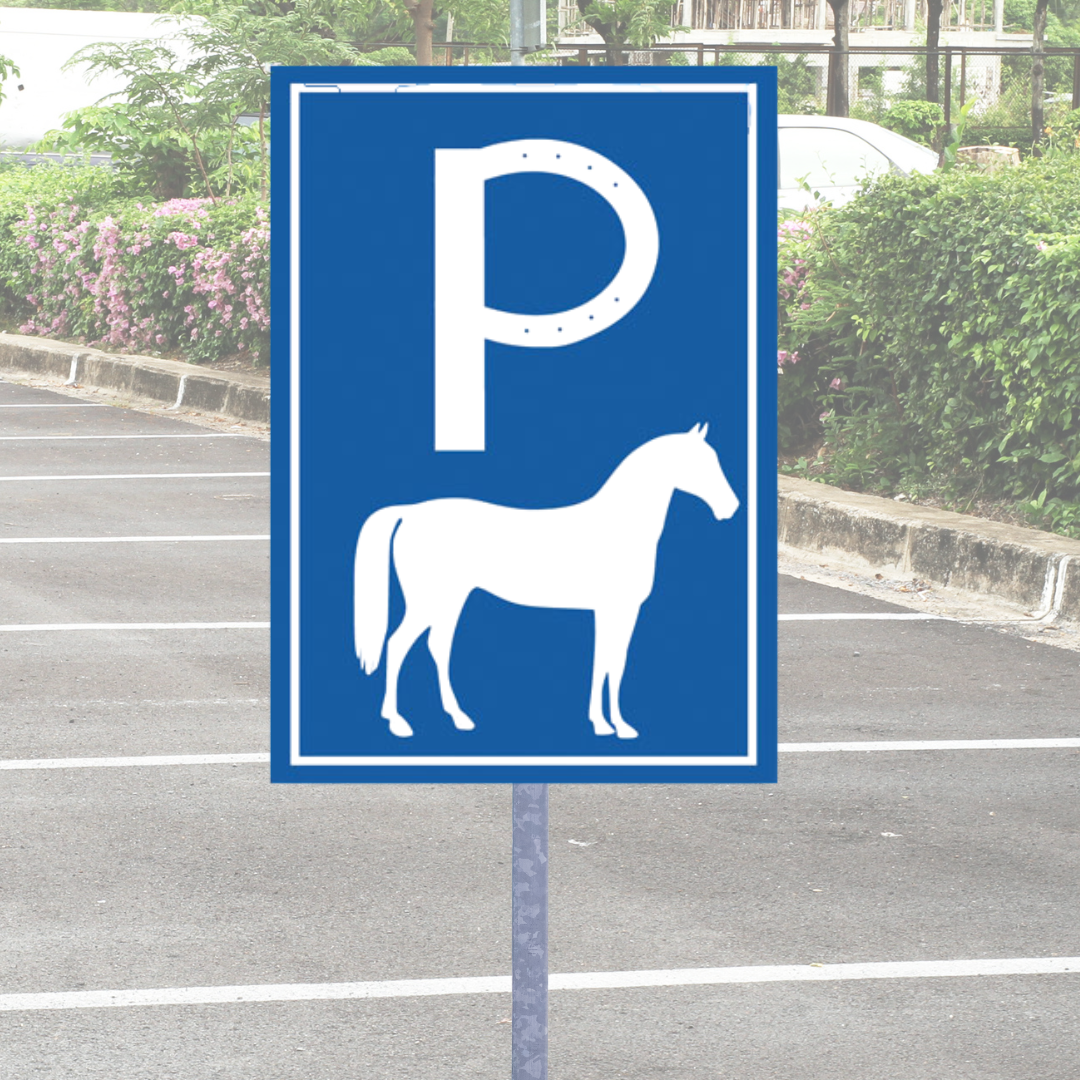 Parkplatzschild Pferd