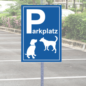 Parkplatzschild Hunde
