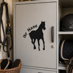 Aufkleber Pferd mit Wunschname