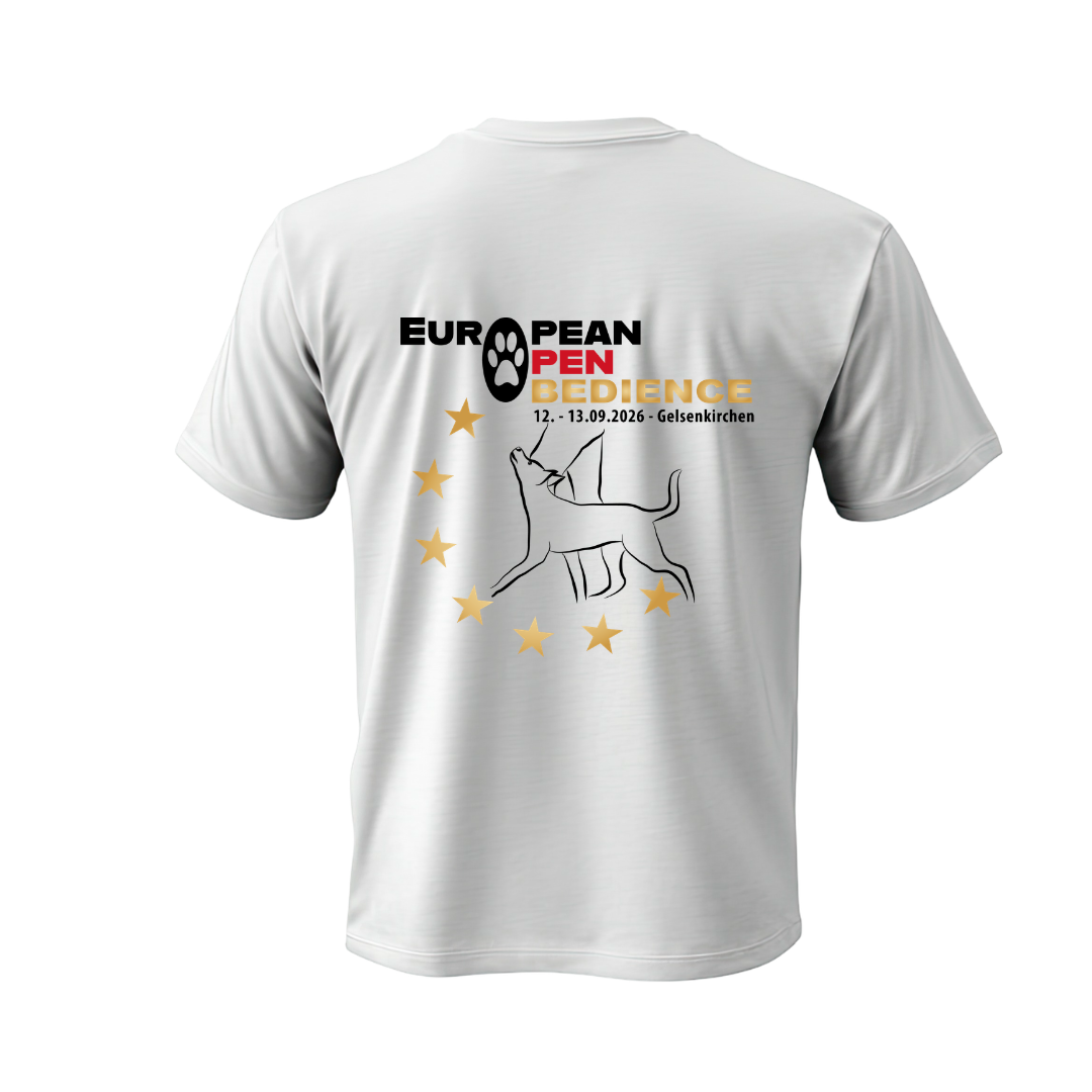 Herren T-Shirt – European Open Obedience 2026 – Bild 3