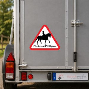 Pferdetransport-Schild & Aufkleber „Dressurreiter/in“