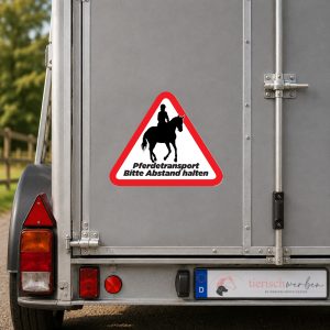 Pferdetransport-Schild & Aufkleber „Reiter“