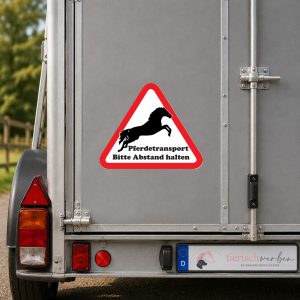 Pferdetransport-Schild & Aufkleber „Springendes Pferd“