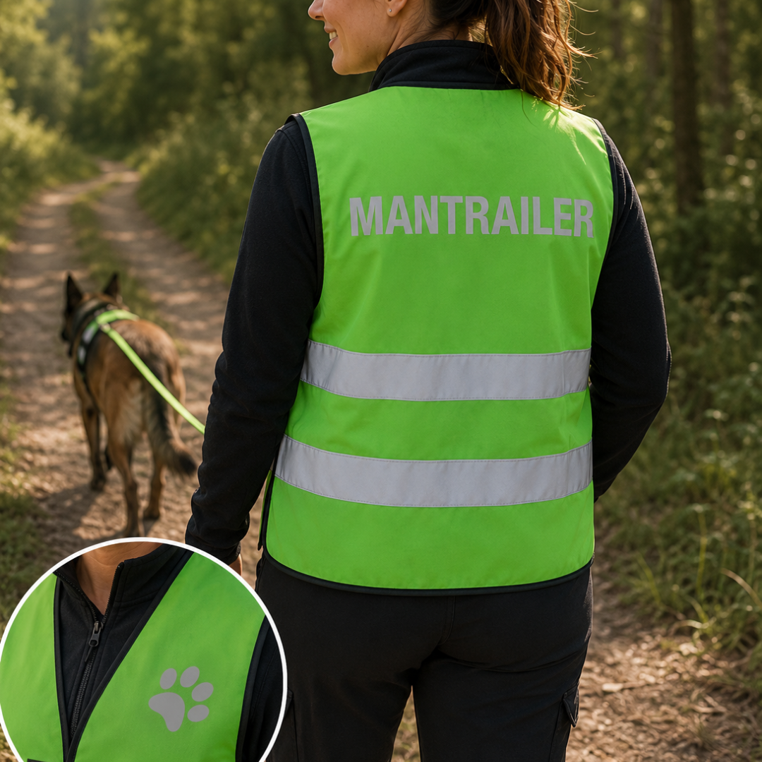 Sicherheitsweste "Mantrailer" mit reflektierendem Aufdruck