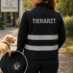 Sicherheitsweste "Tierarzt" mit reflektierendem Aufdruck