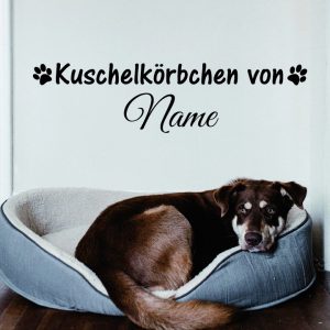 Wandtattoo Kuschelkörbchen mit Wunschname